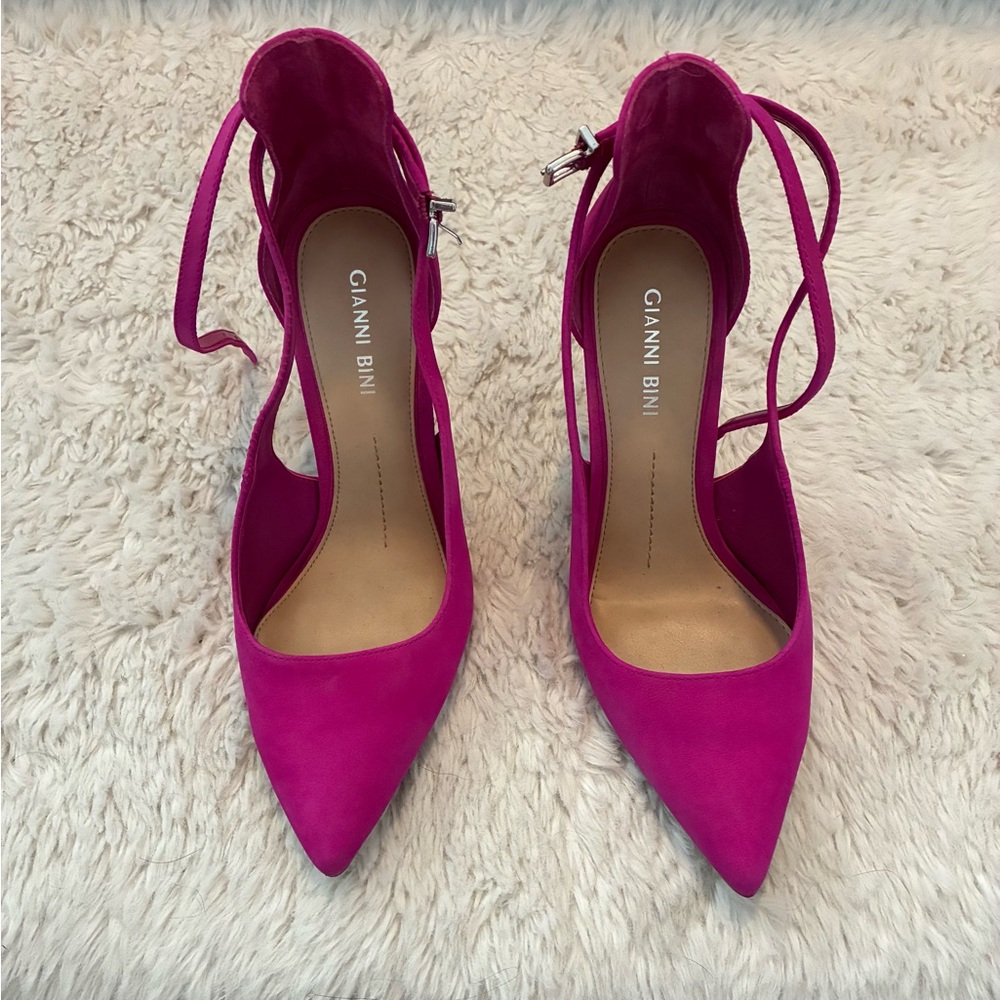 Gianni Bini Pink Stiletto Heels with Cut-Out Design